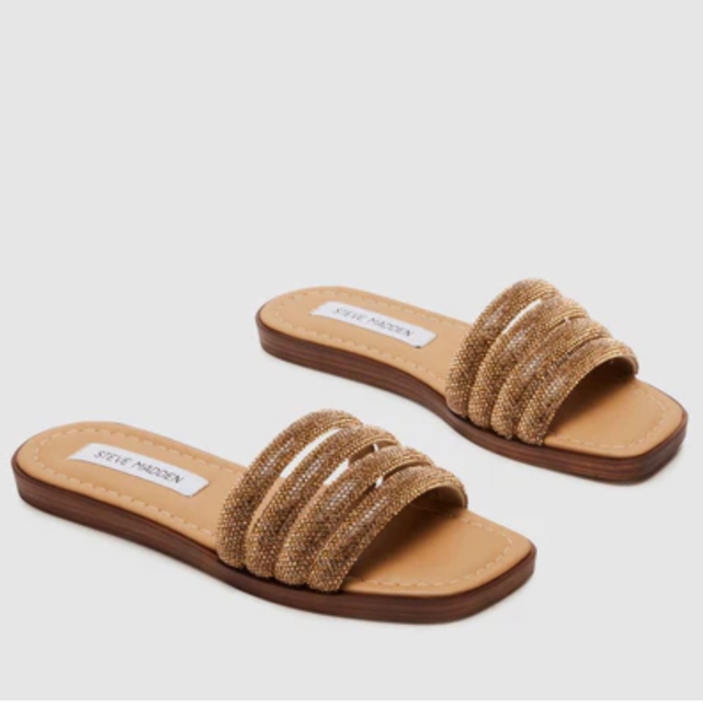 NWT Steve Madden Glitz Bronze Sandals Size 8